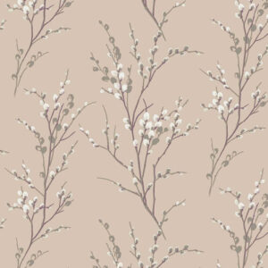 Pussy Willow Natural Fabric by Laura Ashley